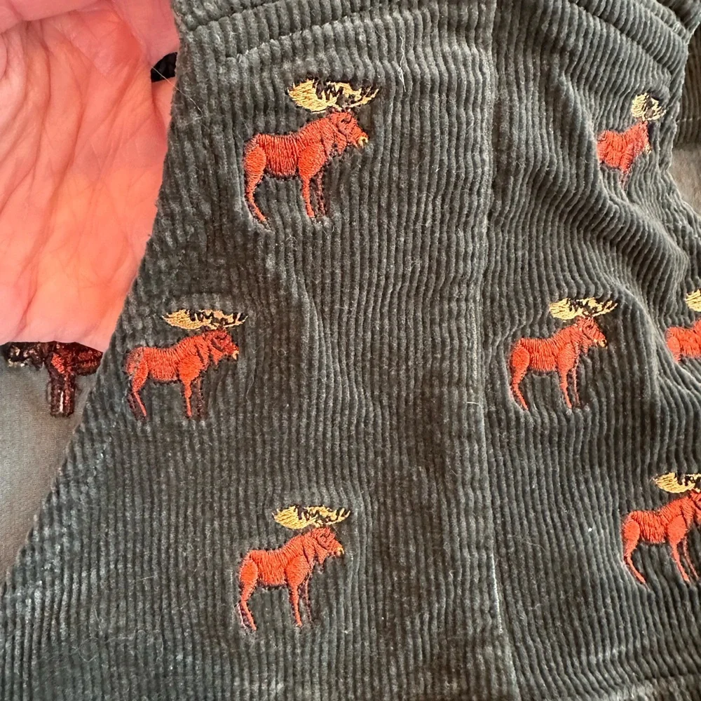Kiel James Patrick "The Great Moose" Corduroy Overall Jumper Green Size Small - Picture 6 of 7